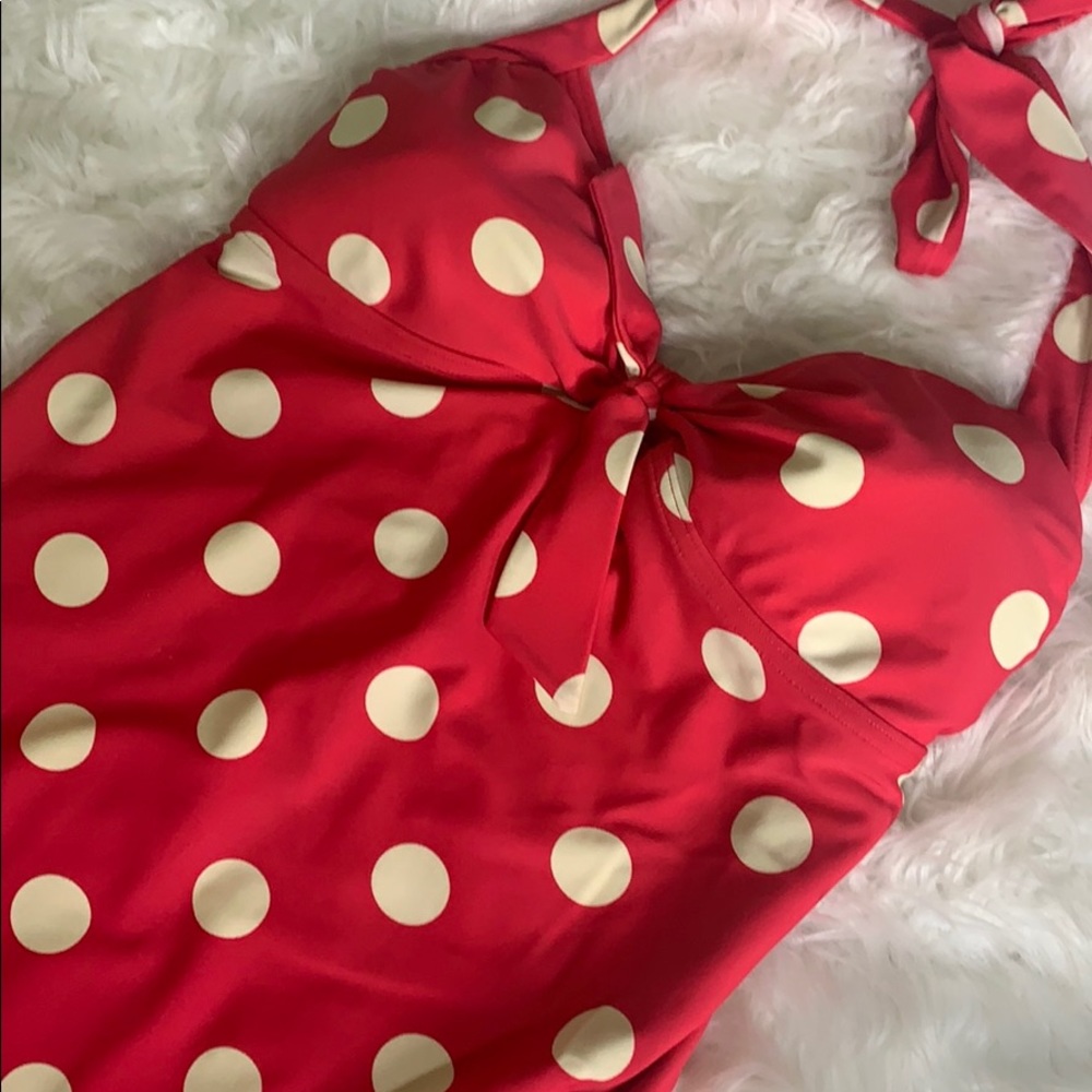 Boden One Piece Swim Polka Dots Size 8